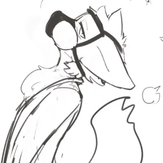 😒 9f5231af Furry, Dier, Hond, Wolf, Schets whatsapp sticker