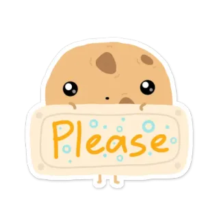 😳 b34dedae Please carino, richiesta, supplicante, kawaii telegram sticker