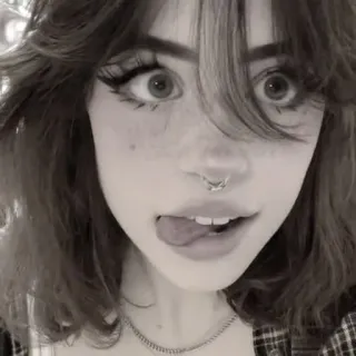 🍇 589f7acf femme, visage, expression, sourcils, cheveux, portrait whatsapp sticker