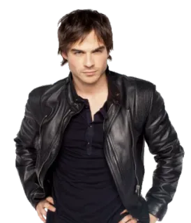 😊 22ec00c2 Mann, Jacke, Porträt, Lederjacke, Promi, Mode, Stil telegram sticker