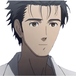 🙂 a1a30382 Okabe Rintaro Steins;Gate Anime, Steins;Gate, Okabe Rintaro, Karakter, Potret telegram sticker