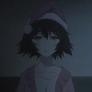 ⏱ 61bc077b Kurisu Makise Steins;Gate Anime, Mädchen, Weihnachten, Hut, Kurisu, Steins;Gate telegram sticker