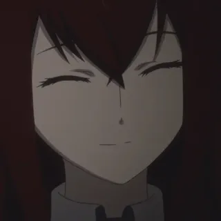 ⚙️ bb2f25ba Kurisu Makise Steins;Gate Anime, Steins;Gate, Kurisu Makise, Charakter, lächelnd telegram sticker