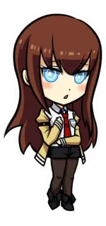 😳 ac8f3222 Kurisu Makise Steins;Gate Аниме, Манга, Персонаж, Фанатское, Врата Штейна, Наклейка telegram sticker