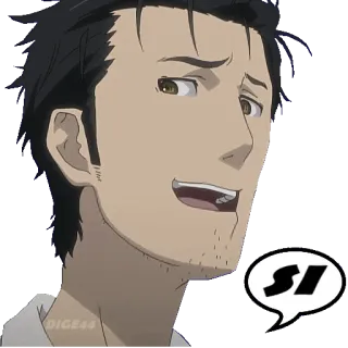 👍 42303ea8 SI Anime, Homme, Oui, Bulle de dialogue telegram sticker