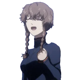 🙃 89588f66 animé, dessin animé, fille, tresses telegram sticker