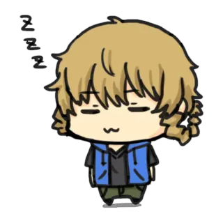 💤 63f09c61 にこにこ アニメ, かわいい, ちび, カートゥーン, イラスト telegram sticker