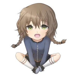 😄 6aeadf95 アニメ, ちび, 女の子, かわいい, 漫画 telegram sticker