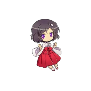 😊 87117ab9 アニメ, ちびキャラ, 可愛い, 女の子, イラスト, キャラクター telegram sticker