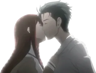 ❤️ 1f351256 Аниме, Поцелуй, Пара, Романтика, Любовь telegram sticker