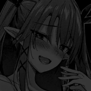 🎧 a6270a67 สาวอนิเมะ, เอลฟ์, ยิ้มเยาะ, งานศิลปะ, ดิจิทัลอาร์ต telegram sticker