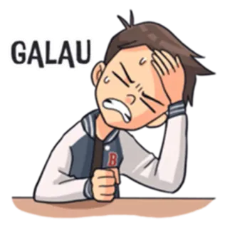 😫 d76380f9 GALAU chateado, ansioso, preocupado, desenho animado, estressado, deprimido telegram sticker