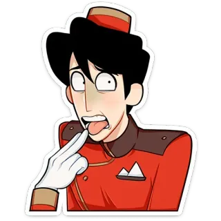🤢 67ece546 漫画, ベルボーイ, 心配, 制服 telegram sticker