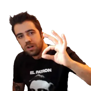 👌 f1dfb238 EL PATRON pria, ok, kaos, kasual, potret telegram sticker