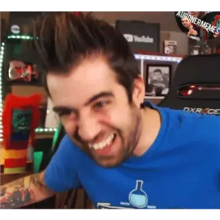 😂 f7900501 AURONERMEMES meme, lucu, YouTube, streamer, gamer telegram sticker