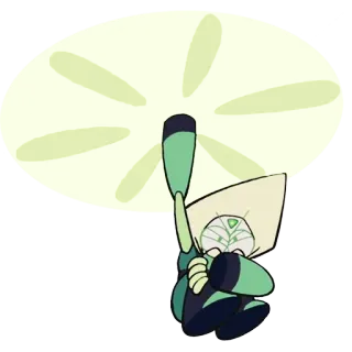 😼 1b53a356 Peridot Steven Universe 橄榄石, 史蒂芬宇宙, 卡通, 外星人, 融合 telegram sticker