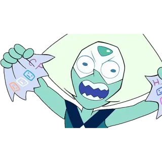 😾 3c6ebbae Peridot Steven Universe 卡通, 动画, 橄榄石, 生气, 电视剧 telegram sticker