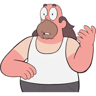 😦 b62ef7c2 Greg Universe Steven Universe 卡通, 角色, 格雷格·宇宙, 史蒂芬宇宙, 父亲, 粉丝作品 telegram sticker