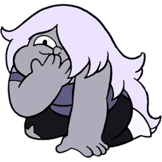 😷 f113d73a Amethyst Steven Universe 卡通, 角色, 紫水晶, 史蒂芬宇宙, 紫色, 宝石 telegram sticker
