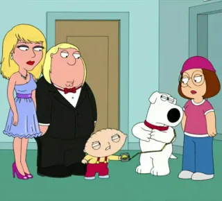 🧸 8118820a Brian Griffin Family Guy Dibujos animados, Familia, Comedia, Sitcom, Animación, Televisión, Personajes telegram sticker