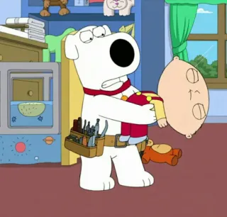 🧸 91b8efe9 Brian Griffin Family Guy Dibujos animados, Perro, Antropomórfico, Comedia, Animación telegram sticker