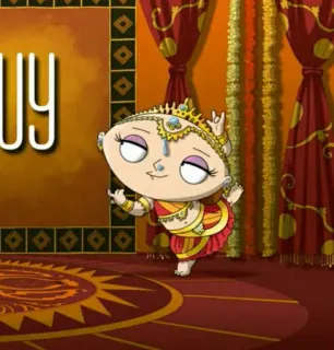 🧸 b9776207 Stewie Griffin Family Guy STU dibujos animados, personaje, comedia, indio, atuendo telegram sticker