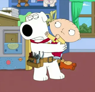 🧸 d22873c3 Brian Griffin Family Guy Brian Griffin, Stewie Griffin, Dibujos animados, Perro, Bebé, Divertido, Animación, Serie de TV telegram sticker