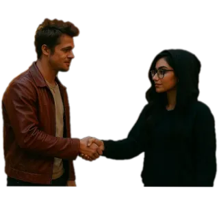 👥 39261e1d poignée de main, accord, affaire, business, collaboration, homme, femme whatsapp sticker