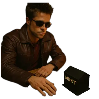 💡 fd475555 MRKT homme, veste en cuir, lunettes de soleil, boîte, mrkt whatsapp sticker