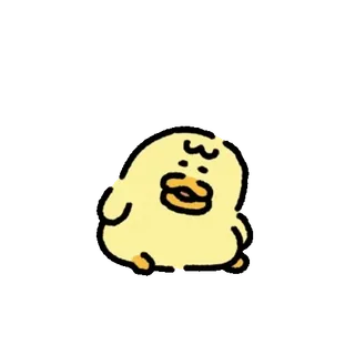 💬 d215bcb6 duck, animal, cute, cartoon, yellow telegram sticker