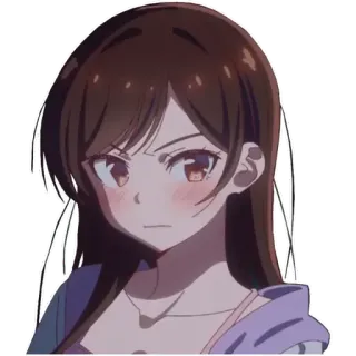 👼 251770c7 Chizuru Ichinose Rent-A-Girlfriend 动漫, 女孩, 一之濑千鹤, 租借女友, 漫画, 卡通 telegram sticker