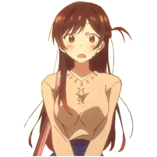 👼 4a68c155 Chizuru Ichinose Rent-A-Girlfriend 动漫, 一之濑千鹤, 出租女友, 卡通, 漫画 telegram sticker