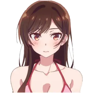 👼 50471d6d Chizuru Ichinose Rent-A-Girlfriend 动漫, 一之濑千鹤, 出租女友, 卡通, 贴纸, 女孩 telegram sticker