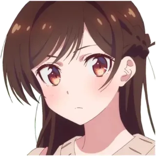 👼 515cc4a3 Chizuru Ichinose Rent-A-Girlfriend 动漫, 租借女友, 一之濑千鹤, 漫画, 卡通, 女性角色 telegram sticker