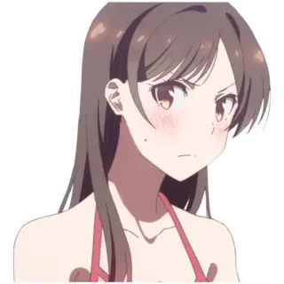 👼 8e33f843 Chizuru Ichinose Rent-A-Girlfriend 动漫, 女孩, 脸红, 千鹤, 出租女友, 卡通 telegram sticker