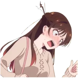 👼 9c4761b5 Chizuru Ichinose Rent-A-Girlfriend 动漫, 震惊, 千鹤, 一之濑, 出租女友 telegram sticker