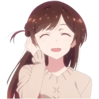 👼 e932db14 Chizuru Ichinose Rent-A-Girlfriend 动漫, 一之濑千鹤, 租借女友, 可爱, 卡通, 女孩, 快乐 telegram sticker