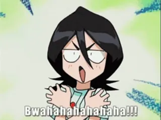😜 16871faf Rukia Kuchiki Bleach Bwahahahahahaha!!! Anime, Cartone animato, Divertente, Risata, Donna, Personaggio whatsapp sticker
