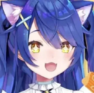 😝 ff4361b2 ragazza anime, carino, orecchie da gatto, anime, manga, youtuber virtuale telegram sticker