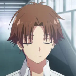 ⭐ 23dce9fd Ayanokouji Kiyotaka Classroom of the Elite アニメ, よう実, 綾小路清隆, 学校, 生徒 telegram sticker