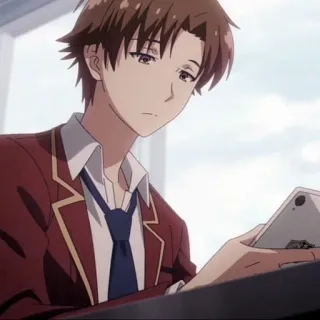 ⭐ 46c1f6aa Ayanokoji Kiyotaka Classroom of the Elite アニメ, よう実, 綾小路清隆, キャラクター, 制服, 教室, 学生 telegram sticker