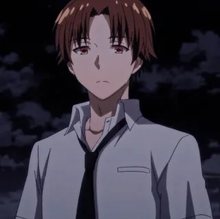 ⭐ 6d477fed Ayanokoji Kiyotaka Classroom of the Elite アニメ, ようこそ実力至上主義の教室へ, 綾小路, 清隆, 制服, キャラクター, ポートレート telegram sticker