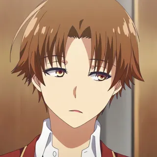 ⭐ c7628672 Ayanokoji Classroom of the Elite アニメ, ようこそ実力至上主義の教室へ, 綾小路, 学校, ポートレート, キャラクター telegram sticker