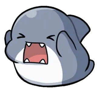 ⭐ 45ab3146 상어, 만화, 귀여운, 동물, 웃긴, 일러스트 whatsapp sticker