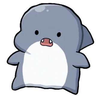 ⭐ 6140e141 만화, 동물, 귀여운, 돌고래, 카와이, 스티커 whatsapp sticker