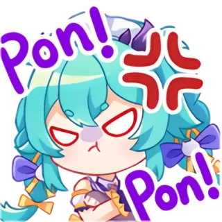 😡 b33b4049 Pon! Pon! Anime, Desenho animado, Bravo, Fofo, Sticker, Pon, Emoji telegram sticker