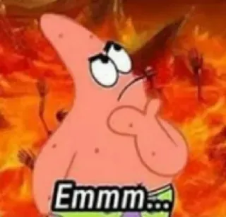 🤔 02d47aaf Patrick Star Spongebob Squarepants Emmm... patrick star, spongebob schwammkopf, denken, lustig, cartoon, meme telegram sticker