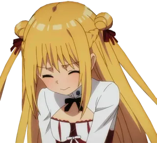 😓 afb197de Anime, Ragazza, Carina, Capelli biondi, Ragazza anime, Personaggio whatsapp sticker