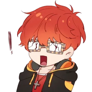 😦 d5203c5a 707 Mystic Messenger Anime, Videogioco, Personaggio, Carino, 707, Mystic Messenger whatsapp sticker