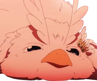 😴 f2b5cc85 uccello, anime, carino, soffice, animale, cartone animato whatsapp sticker